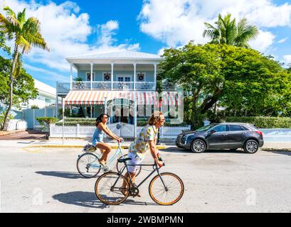 Persone a Duval Street Key West, Florida USA Foto Stock
