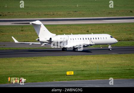 Bombardier BD-700-1A10 Global 6000, ExecuJet Europe, aeromobili privati presso l'aeroporto di Düsseldorf, Foto Stock