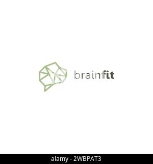 Logo Brain Abstract. Logo intelligente Illustrazione Vettoriale