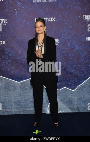 11 gennaio 2024, città del Messico, Ciudad de Mexico, Messico: 11 gennaio, 2023, città del Messico, Messico: l'attrice americana Jodie Foster partecipa al tappeto blu per la prima della serie televisiva di HBO True Detective: Night Country alla Cineteca Nacional. L'11 gennaio 2023 a città del Messico, Messico. (Immagine di credito: © Carlos Tischler/eyepix via ZUMA Press Wire) SOLO USO EDITORIALE! Non per USO commerciale! Foto Stock