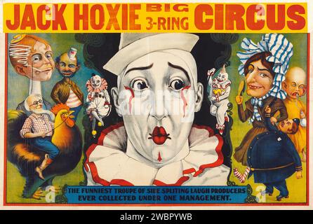 Poster Big 3 Ring Circus Jack Hoxie (Riverside Print Co, 1937) Foto Stock