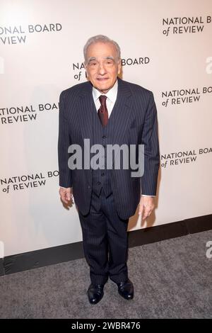 New York, Stati Uniti. 11 gennaio 2024. Martin Scorsese partecipa al National Board of Review Gala del 2024 a Cipriani 42nd Street a New York City. (Foto di Ron Adar/SOPA Images/Sipa USA) credito: SIPA USA/Alamy Live News Foto Stock