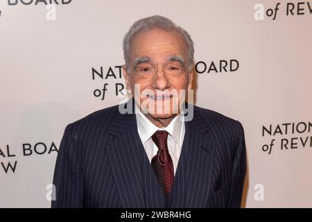 New York, Stati Uniti. 11 gennaio 2024. Martin Scorsese partecipa al National Board of Review Gala del 2024 a Cipriani 42nd Street a New York City. (Foto di Ron Adar/SOPA Images/Sipa USA) credito: SIPA USA/Alamy Live News Foto Stock