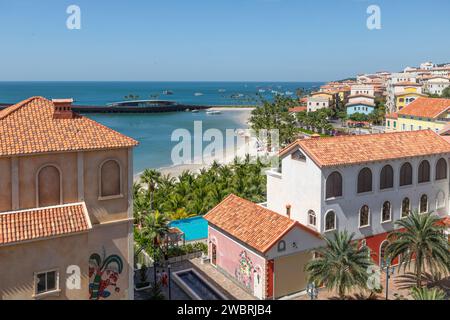 Sunset Town abbandonata sull'isola di Phu Quoc, Vietnam. Foto Stock