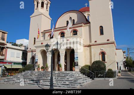 chiesa ortodossa (quattro martiri) a rethymno a creta in grecia Foto Stock