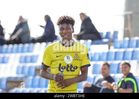 San Pedro del Pinatar, Spagna. 12 gennaio 2024. Kevin Jose Rodriguez Cortez 913), raffigurato durante una partita di calcio amichevole tra FC St Gallen e Royale Union Saint-Gilloise venerdì 11 gennaio 2024 a San Pedro del Pinatar, in Spagna. Credito: Sportpix/Alamy Live News Foto Stock