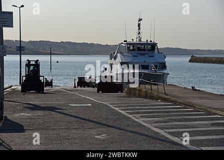 Traghetto Petrel a Sainte-Evette, Audierne-Esquibien, Finistere, Bretagne, Francia, Europa Foto Stock