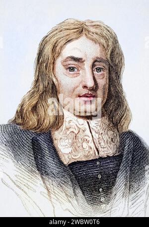 Thomas Sydenham, 1624-1689, Englischer Arzt, Illustration aus Old England's Worthies, erschienen um 1880, Historisch, digital restaurierte Reproduktion von einer Vorlage aus dem 19. Jahrhundert, data record non indicata Foto Stock