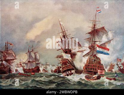 Battaglia di Texel, 29 giugno 1694. Foto Stock