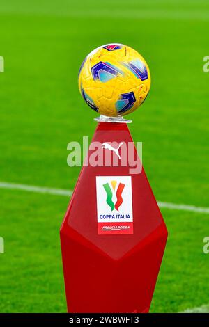 Torino, Italia. 11 gennaio 2024. Il pallone di Puma visto alla partita di Coppa Italia tra Juventus e Frosinone allo stadio Allianz di Torino. (Foto: Gonzales Photo/Alamy Live News Foto Stock