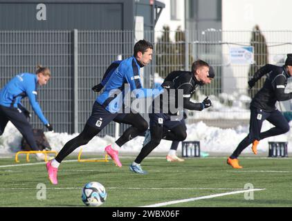 München, Deutschland 12. Gennaio 2024: Fussball, Herren, 3.Liga, Saison 2023/2024, TSV 1860 München, training, Grünwalder Strasse 114 Phillipp Steinhart (TSV 1860 München) beim Sprinten Foto Stock