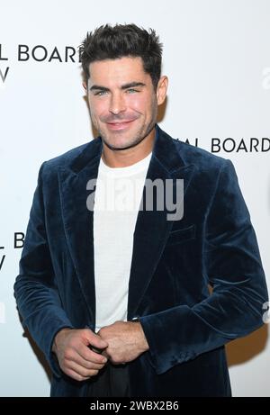 New York, USA. 12 gennaio 2024. Zac Efron partecipa al 2024 National Board of Review Gala a Cipriani 42nd Street l'11 gennaio 2024 a New York City. Foto: Jeremy Smith/imageSPACE credito: Imagespace/Alamy Live News Foto Stock