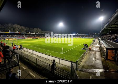 WAALWIJK, Paesi Bassi. 12 gennaio 2024. SPO, Mandemakers Stadium, Dutch eredivisie, stagione 2023/2024, durante la partita RKC - Heracles, panoramica dello stadio credito: Pro Shots/Alamy Live News Foto Stock