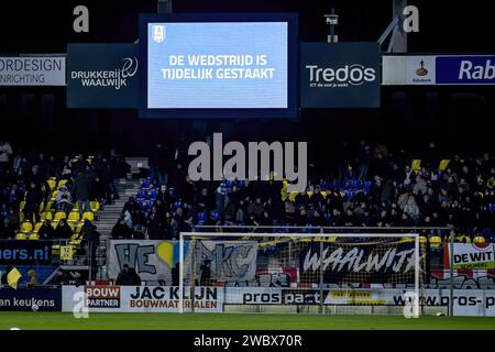 WAALWIJK, Paesi Bassi. 12 gennaio 2024. SPO, Mandemakers Stadium, Dutch eredivisie, stagione 2023/2024, durante la partita RKC - Heracles, partita sospesa credito: Pro Shots/Alamy Live News Foto Stock