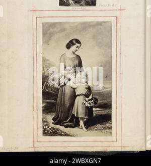 Produzione fotografica di (presumibilmente) un dipinto di due sorelle, Anonymous, c. 1860 - c. 1870 Fotografia parte dell'album di famiglia inglese con foto di persone, viaggi, cricket e opere d'arte. carta. supporto fotografico albumen stampa fratelli o sorelle (relazioni familiari di secondo grado) Foto Stock