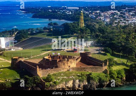 La storica fortezza di San Felipe - Puerto Plata, Repubblica Dominicana Foto Stock