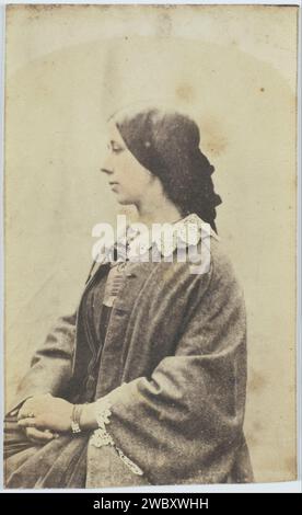 Ritratto di una donna sconosciuta, Anonimo, 1840 - 1870 Fotografia Francia carta carta salata stampa persone storiche non conosciute con il nome - BB - donna. uomo adulto Foto Stock