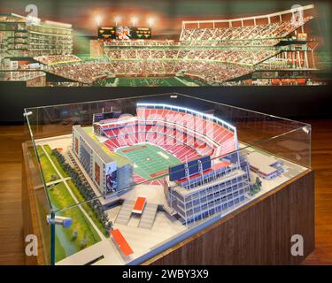 49ers Stadium Marketing Suite / esposizione Foto Stock