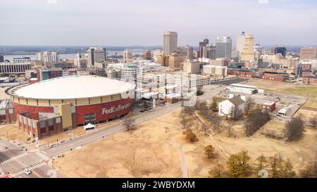 Memphis, TN - 11 febbraio 2023: FedEx Forum Foto Stock