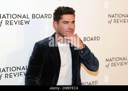 Ciprianis, New York, USA, 11 gennaio 2024 - Zac Efron partecipa al National Board of Review Annual Awards Gala 2024 a Cipriani 42nd Street a New York City. Foto: Giada Papini Rampelotto/EuropaNewswire solo per uso editoriale. Non per USO commerciale! Foto Stock
