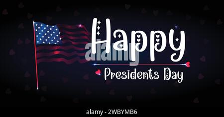 Sfondi e sfondi per l'happy Presidents Day che puoi scaricare e utilizzare sul tuo smartphone, tablet o computer. Illustrazione Vettoriale