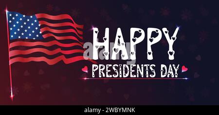 Sfondi e sfondi per l'happy Presidents Day che puoi scaricare e utilizzare sul tuo smartphone, tablet o computer. Illustrazione Vettoriale