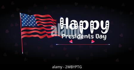 Sfondi e sfondi per l'happy Presidents Day che puoi scaricare e utilizzare sul tuo smartphone, tablet o computer. Illustrazione Vettoriale