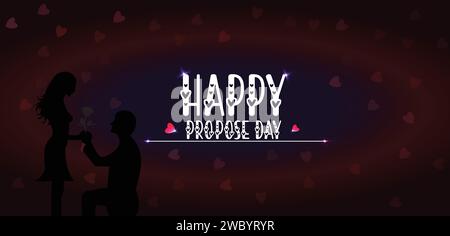 Sfondi e sfondi Happy Proposal Day che puoi scaricare e utilizzare sul tuo smartphone, tablet o computer. Illustrazione Vettoriale