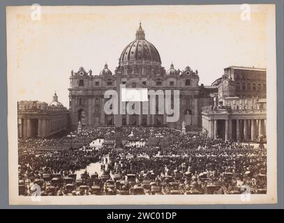 Papa Pio IX benedice dalla Pieterskerkloggia, Altobelli & Molins, 1860 Fotografia Foto Stock