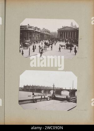 Street Face a Londra con la Bank of England sulla sinistra e il Royal Exchange, c. 1880 - in o prima del 1896 Fotografia parte dell'album di viaggi con attrazioni in Inghilterra, Svizzera, Francia e Germania. Editore londinese: Dresden paper. stampa collotipo di inchiostro borsa, mercato azionario. esterno  rappresentazione di un edificio. street (+ City(-scape) con figure, personale) Londra Foto Stock
