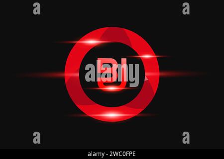 Logo BU Red. Logo Vector per le aziende. Illustrazione Vettoriale