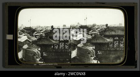 Veduta di Tianjin, Cina, Anonimo, 1860 - 1890 scivolo di vetro di Tianjin vista della città in generale; 'veduta' Tianjin Foto Stock