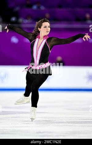 Josefin TALJEGARD (SWE), durante il Women Free Skating, all'ISU European Figure Skating Championships 2024, all'Algiris Arena, il 13 gennaio 2024 a Kaunas, Lituania. Crediti: Raniero Corbelletti/AFLO/Alamy Live News Foto Stock