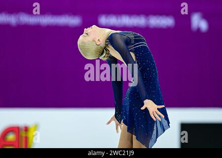 Kimmy REPOND (sui), durante il Women Free Skating, al ISU European Figure Skating Championships 2024, all'Algiris Arena, il 13 gennaio 2024 a Kaunas, Lituania. Crediti: Raniero Corbelletti/AFLO/Alamy Live News Foto Stock