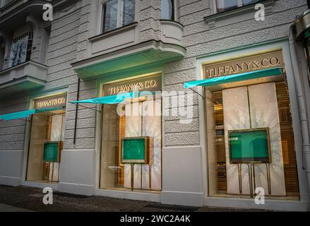 Negozio di lusso Tiffany & Co a Berlino, Germania Foto Stock