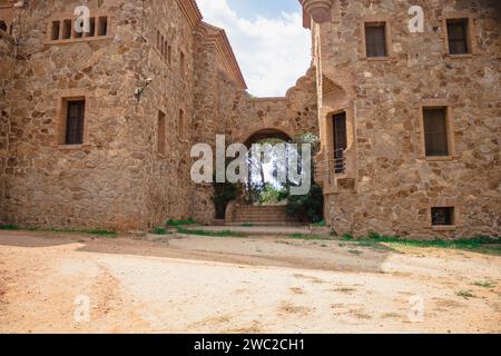 La colonia Güell, Barcellona, Antonio Gaudí Foto Stock