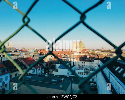 Vista aerea della città e della cattedrale di Baunschweig (Brunswick) in Germania Foto Stock