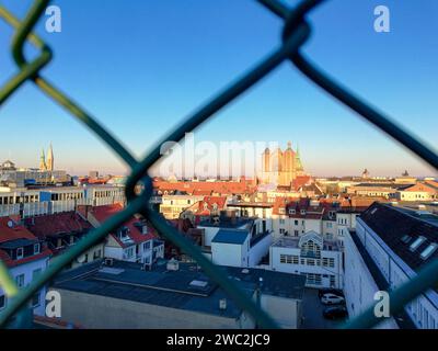 Vista aerea della città e della cattedrale di Baunschweig (Brunswick) in Germania Foto Stock