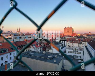 Vista aerea della città e della cattedrale di Baunschweig (Brunswick) in Germania Foto Stock