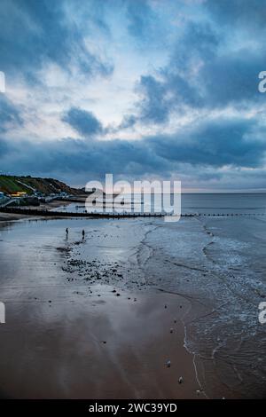 Splendido tramonto sul Mare del Nord a Cromer Foto Stock