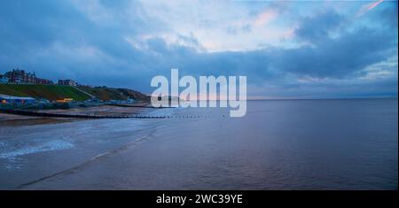 Splendido tramonto sul Mare del Nord a Cromer Foto Stock