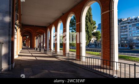 Edifici governativi di nuovi ministeri nella città di Madrid, Spagna Foto Stock