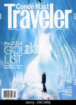 Gennaio/febbraio 2024 copertina della rivista "Conde Nast Traveler", USA Foto Stock