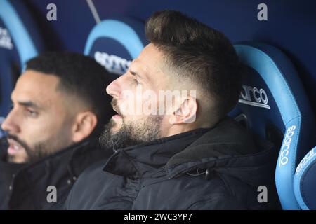 Napoli, Italia. 13 gennaio 2024. Benoit Costil della US Salernitana durante la partita di serie A tra SSC Napoli e US Salernitana allo Stadio Diego Armando Maradona Napoli Italia il 13 gennaio 2024. Credito: Franco Romano/Alamy Live News Foto Stock