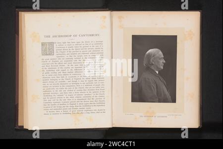 Ritratto di Edward White Benson, Arcivescovo di Canterbury, William & Daniel Downey, c. 1885 - nel o prima del 1890 Fotografia London paper Carbon print Historical Persons Foto Stock