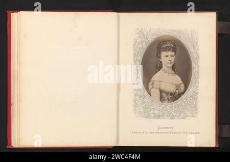 Produzione fotografica di un ritratto dipinto di Elisabetta, Imperatrice d'Austria e Regina d'Ungheria, Anonimo, c. 1875 - in o prima del 1880 foto albumen stampa regina, imperatrice, ecc. (moglie di un sovrano). Persone storiche - BB - donna Foto Stock