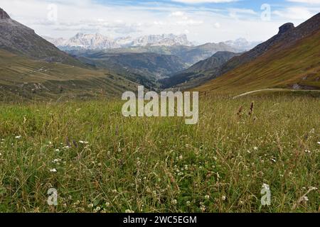 Escursioni nella catena del col Rodella delle Dolomiti, Italia Foto Stock