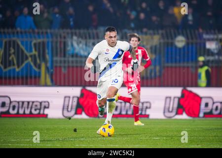 Monza, Italia. 13 gennaio 2024. Lautaro Martínez, durante l'AC Monza vs FC Inter, serie A, all'U-Power Stadium. Crediti: Alessio Morgese/Alessio Morgese/Emage/Alamy live news Foto Stock