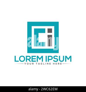 Logo logo lettera ci. Design con logo creativo e moderno. Illustrazione Vettoriale