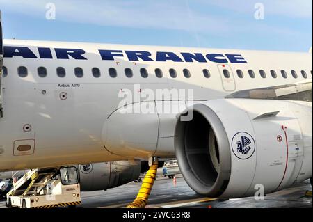 Volo con AIR FRANCE, PARIGI, l'Avana, Parigi, Francia Foto Stock